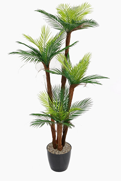 Yapay Çiçek Deposu Yapay Islak Dokulu Fenix Sıkas Ağacı 4 Gövdeli 160 Cm