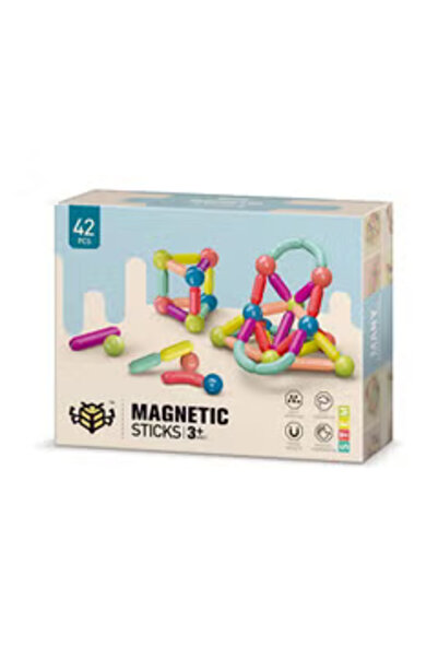 Arabest مكعبات بناء مغناطيسية مكونة من 42 قطعة 29x7x22 سم