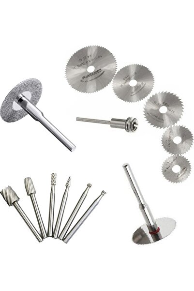 COMBAT 16 Parça Set Matkap Ucu Ahşap Oyma Dremel Döner Testere Bıçağı
