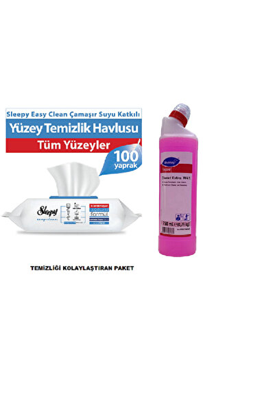 Diversey Clonet W41 750 Ml + Sleepy Easy Clean Çamaşır Suyu Katkılı Yüzey Tem...