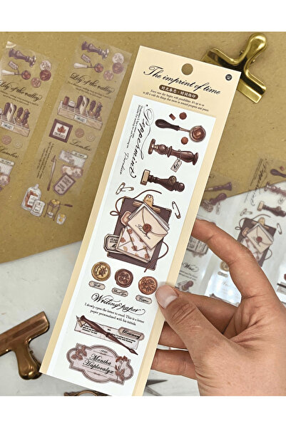 Kağıt Gemi Dükkan The İmprint Of Time Mühür Ve Damga Temalı 6 Yaprak Şeffaf P...