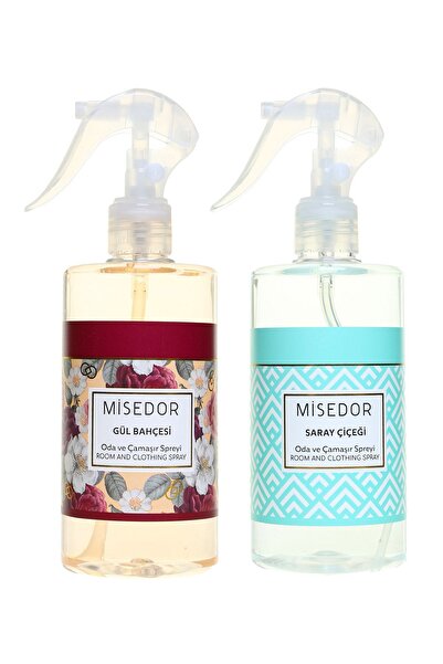 Misedor 2'li Set Gül Bahçesi Ve Saray Çiçeği Oda Kokusu Ve Çamaşır Spreyi 330 ml