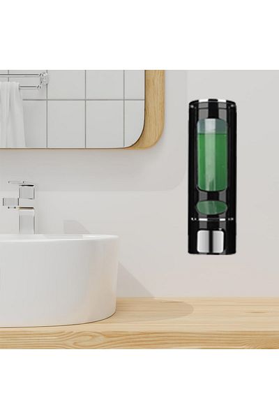 MAİN SHOP 1 Τεμάχιο Μαύρο 400 ml Χειροκίνητο Σαμπουάν Υγρό Θήκη Μπάνιου, Κουζίνας, Νεροχύτης, Απολυμαντικό Δοχείο Σαπουνιού M-52