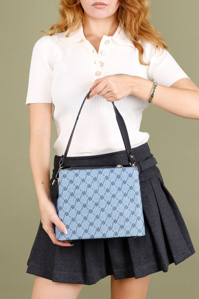 Getcho Armine 361 Lacenne Жіноча сумка з синіми крапками на плечі та через плече – вишуканий дизайн, великий внутрішній об'єм