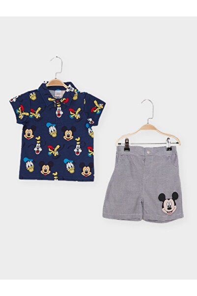Mickey Mouse Lisanslı Erkek Bebek 2'li Takım 21750