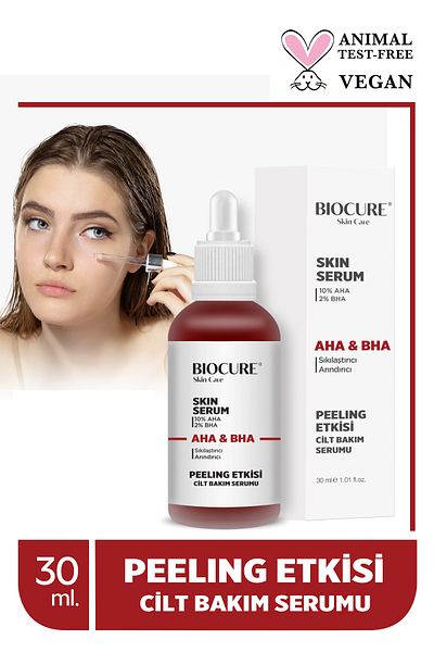 Biocure 10% AHA & 2% BHA Pore Firming & Skin Tone Equalizing Red Peeling Skin Serum 30 ML