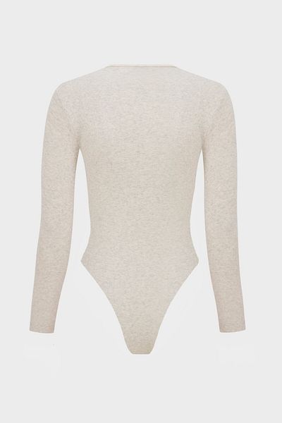 IAMNOTBASIC Beige Melange Marilla Bodysuit