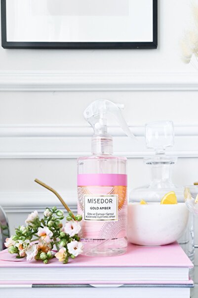 Misedor 2 Li Set Gold Amber Ve Saray Çiçeği Oda Kokusu Ve Çamaşır Spreyi 330 ml