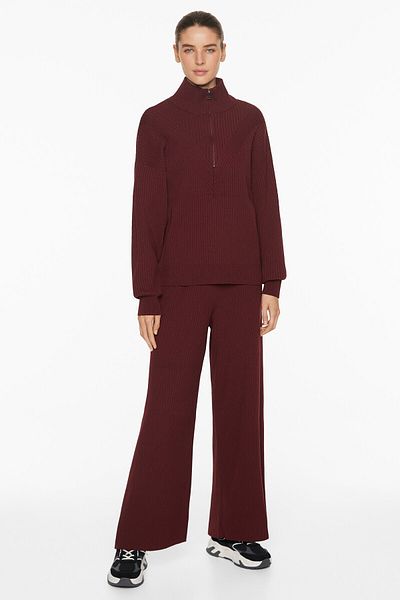 Oysho Raised neck ribbed jumper