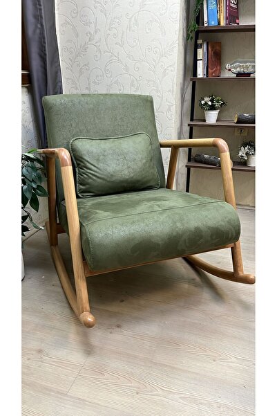 Asedia Minito Naturel Nubuk Yeşil Sallanan Sandalye Dinlenme Koltuğu Babalar ...