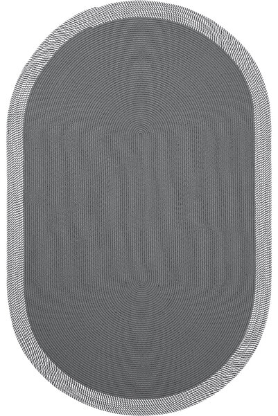 Cool Halı Luke 868 Gri Oval Halı Paspas Örgü Hasır Kilim Yolluk Bohem Dekorat...