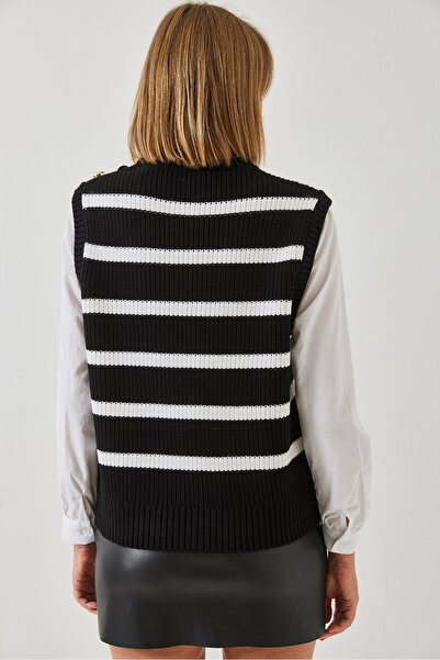 Bianco Lucci Women's Shirt Sleeve Detailed Knitwear Sweater 20246235