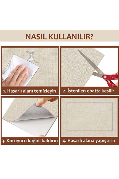 FIXALL ADHESIVE PRODUCTS Keten Kumaş Arkası Yapışkanlı Kaliteli. Döşeme Tamir Kendin Yap için. 45 cm x 100 cm Renk Seçenekli