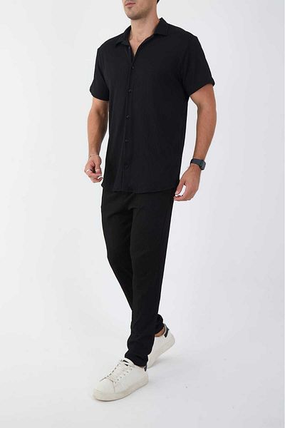 MCZ GİYİM Slim Fit Ottoman Fabric Bottom-Top Men's Set