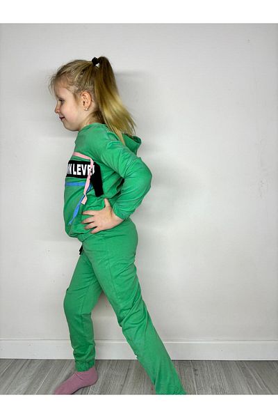 DFN Hooded Girl's Under-Top Set Is Suitable for Nursery and Kindergarten