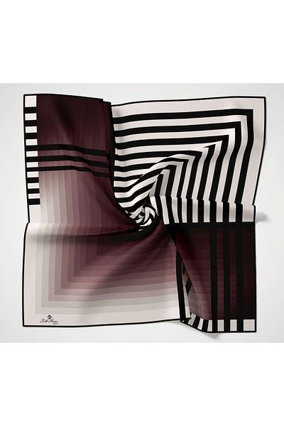Silk Home Twill Polyester Zebra Pattern Scarf 3110-07