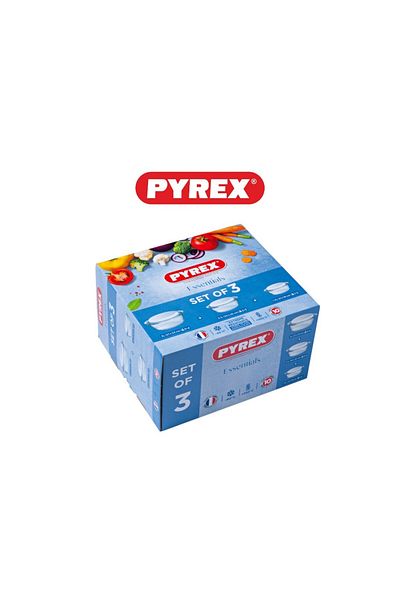 Pyrex Essential Round Casserole Set Of 3 ( 3L+2.1L+1.4L)