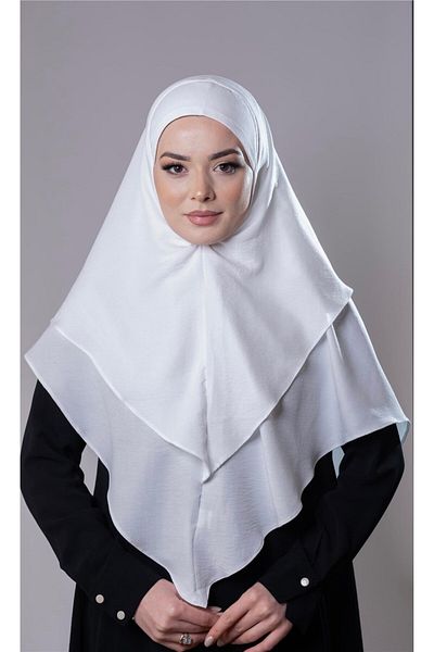 HÜRREM BONE Κρέμα Πρακτικό έτοιμο στο χέρι μαντήλι Hijab Βαμβακερό ύφασμα τζαζ διπλής στρώσης απλό Hijab 2303_40