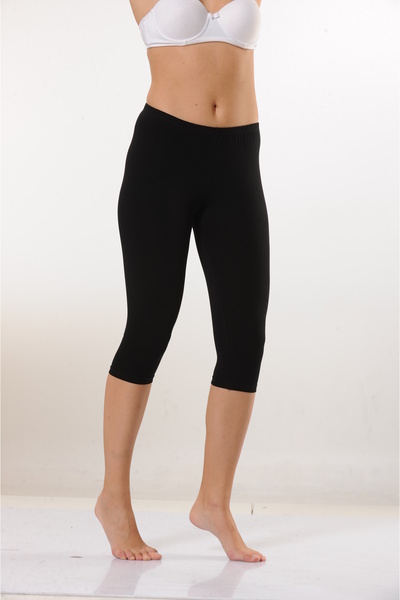 MODA Svila i Doku ženske P Pamuk bele kapri leggins hlače ispod kolena