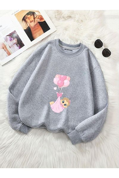 BENROMA Printed Pregnant Sweatshirt