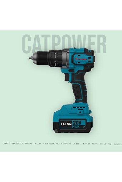 Cat Power AKÜLÜ DARBELİ VİDALAMA Li-ion 70NM (MAKİNE) KÖMÜRSÜZ 13 MM +(4.0 Ah...