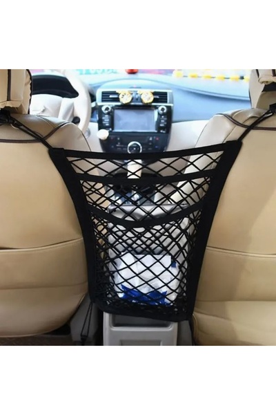 caraks Araç Bagaj Filesi Çok Amaçlı Koltuk Arası ve Arkası Ağ File Elastik 27...