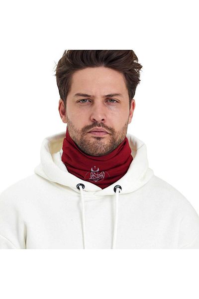 Woolnat Αντιιδρωτικό κολάρο λαιμού από μαλλί Merino με στάμπα Wolf