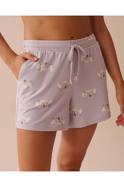 La Vie en Rose Koala Print Super Soft Pajama Shorts