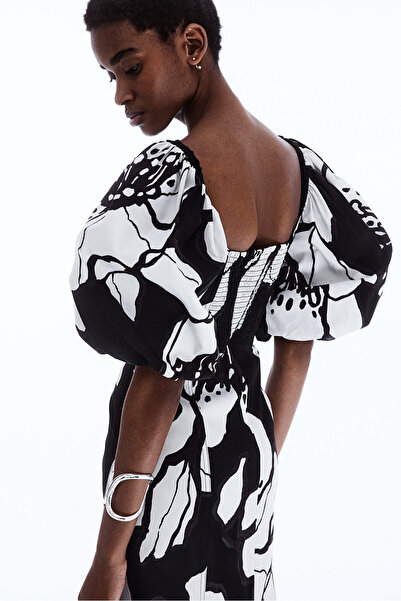 H&M Balon Kollu Elbise