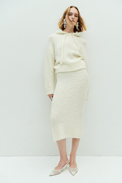 H&M Bukle Triko Midi Etek