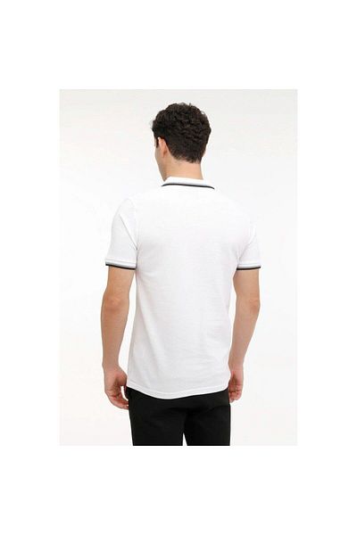 lumberjack Μπλουζάκι με λευκό γιακά Polo - M-BSC POLO 12BS45 4FX