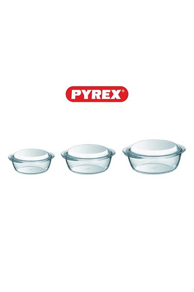 Pyrex Essential Round Casserole Set Of 3 ( 3L+2.1L+1.4L)