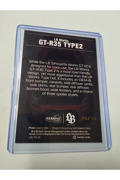 TARMAK Lb Works Gt-R35 Type2 - 40/50 Anti-Scan Card