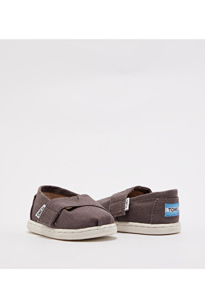 Toms Gun Metal Color Toddler Boys Flat Shoes