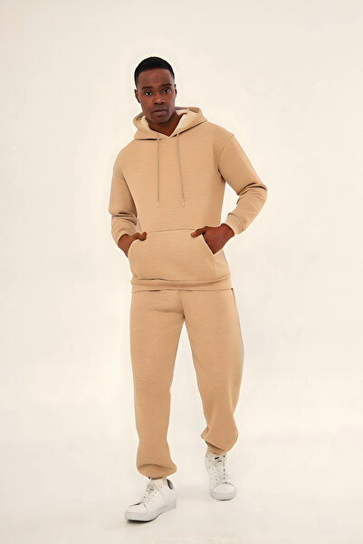 YAKAMEL Ανδρικό άνετο, χοντρό, φαρδύ βαμβακερό σετ φόρμας (Υψηλής ποιότητας ύ...