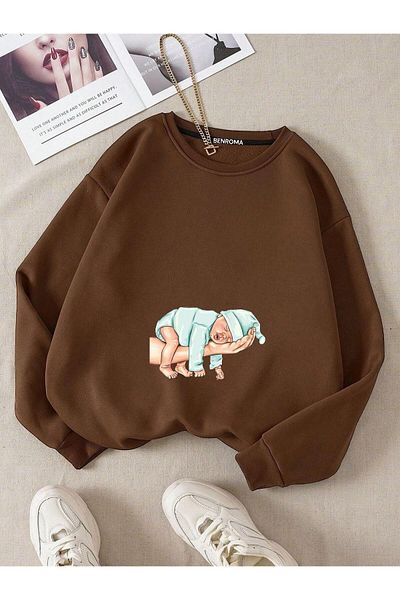 BENROMA Printed Pregnant Sweatshirt