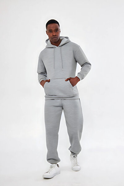 YAKAMEL Ανδρικό άνετο, χοντρό, φαρδύ βαμβακερό σετ φόρμας (Υψηλής ποιότητας ύ...