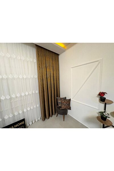 NİVEMESHOME Nivemeshome Pera V-5304 - 1/3 Close Pleated Background Curtain Apm