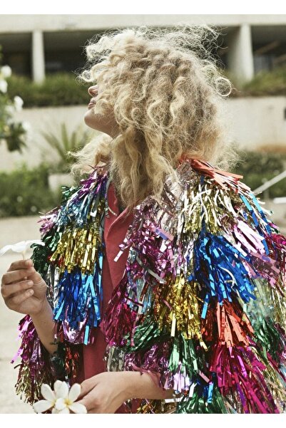 Luna Amada Metalik Çok Renkli Ceket