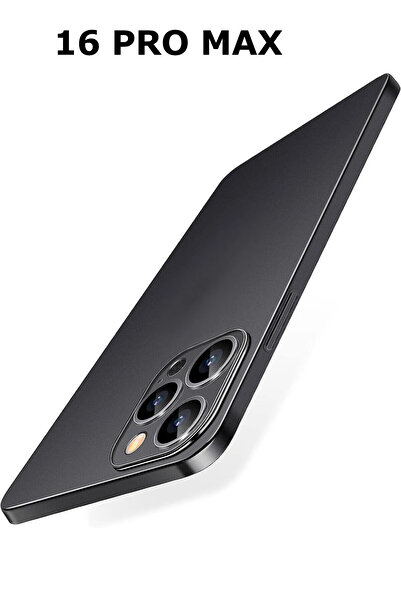 HyperAge غطاء آيفون 16 برو ماكس فائق النحافة 0.35 مم بسطح غير لامع مضاد للانزلاق مع حماية للكاميرا شبه شفاف أسود
