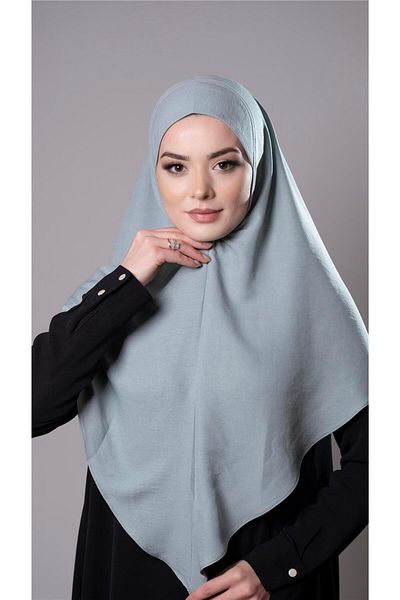 HÜRREM BONE Çağla Yeşili Πρακτικό έτοιμο μαντήλι Hijab Βαμβακερό ύφασμα τζαζ απλό Hijab 2306_32