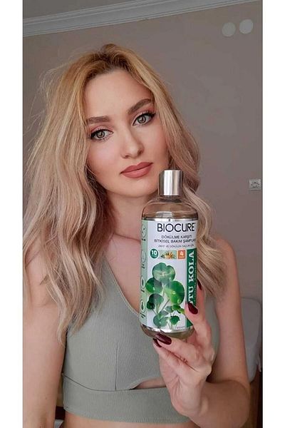 Biocure Gotu Kola Herbal Anti-Hair Loss - Shampoo with 4 Vitamins, 10 Herbs X 2 Pieces