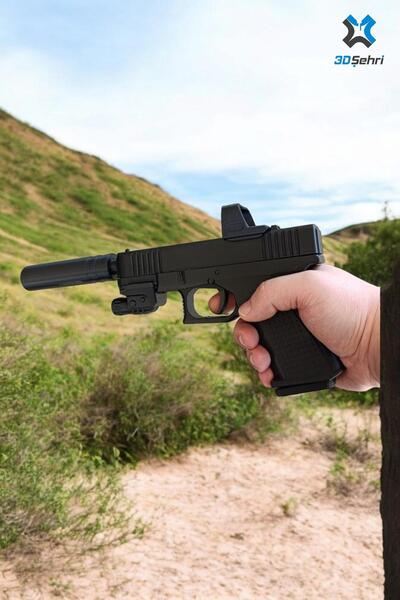 3DŞehri Glock 19 Model with Plug-In Movable Special Design