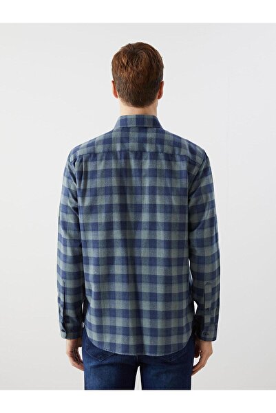 LC Waikiki LCWAIKIKI Classic Regular Fit Uzun Kollu Ekose Gabardin Erkek Gömlek