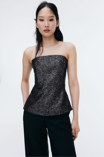 H&M Pullu Bandeau Üst