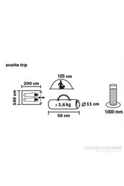 Evolite Trip Mono Dome 2 Kişilik Çadır E-9208