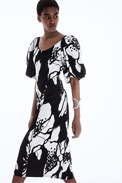 H&M Balon Kollu Elbise