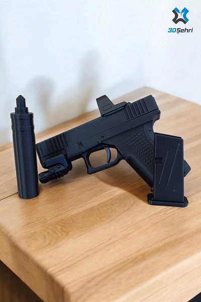3DŞehri Glock 19 Model with Plug-In Movable Special Design