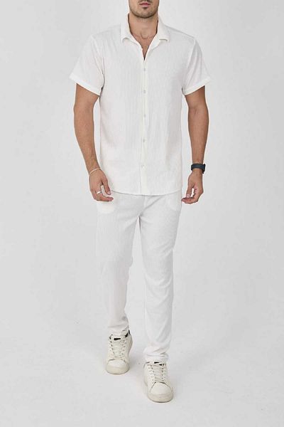 MCZ GİYİM Slim Fit Ottoman Fabric Bottom-Top Men's Set