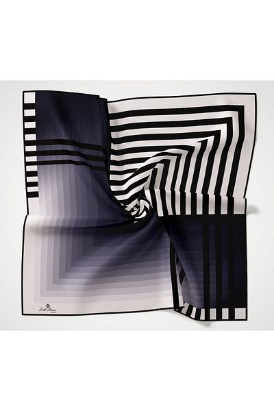 Silk Home Zebra Pattern Twill Scarf - Transitional Model 3110-06